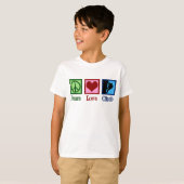 T-shirt Peace Love Mountain Escalade Enfants (Devant entier)