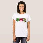 T-shirt Peace Love Music (Devant entier)