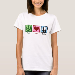 T-shirt Peace Love Pandas