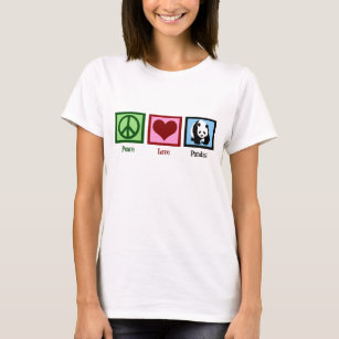 T-shirt Peace Love Pandas