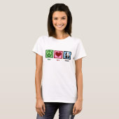 T-shirt Peace Love Pandas (Devant entier)