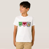 T-shirt Peace Love Penguins Enfants (Devant entier)