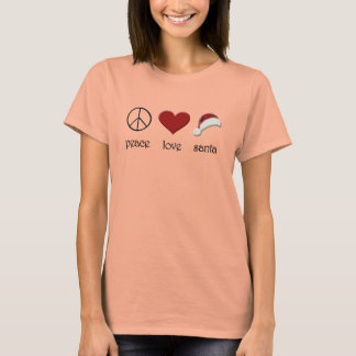 T-shirt Peace Love Père Noël