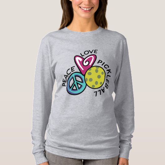 T-shirt Peace Love Pickleball (Devant)