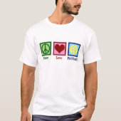 T-shirt Peace Love Pickleball (Devant)