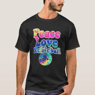 T-shirt Peace Love Pickleball Chemise Tie Dye Texte Super