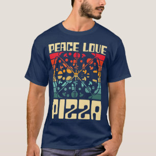 T-shirt Peace Love Pizza Lovers I Love Pizza Premium 2658