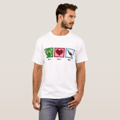T-shirt Peace Love Plongée sous-marine (Devant entier)