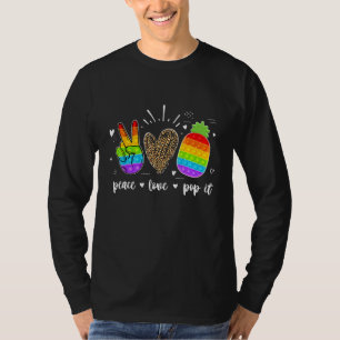 T-shirt Peace Love Pop It Pineapple Fidget Jouet Pour Garç