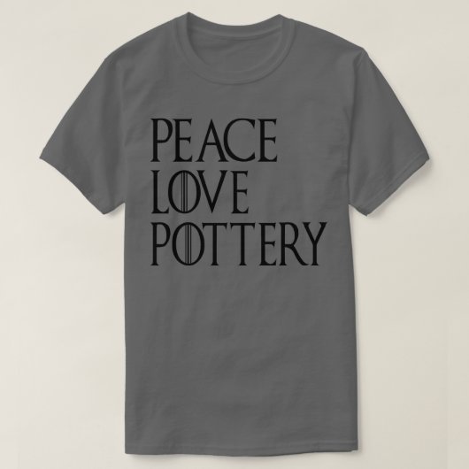 T-shirt Peace Love Pottery 6 (Design devant)