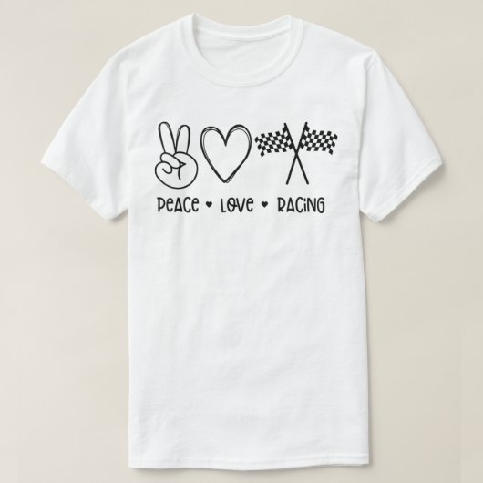 T-shirt Peace love Racing (Design devant)