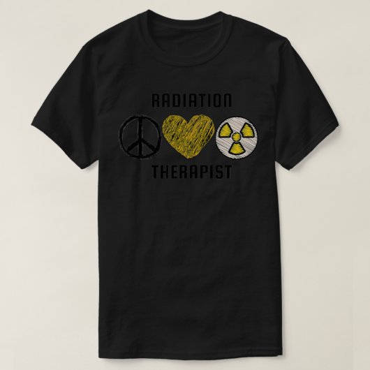 T-shirt Peace Love Radiation (Design devant)