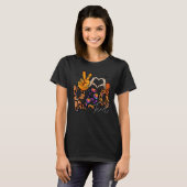 T-shirt Peace Love Radiologic Technologist Halloween Radio (Devant entier)