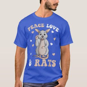 T-shirt Peace Love Rats Femmes Enfants Filles Rat