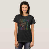 T-shirt PEACE LOVE RECESS School Sarcasm Cafeteria Lady (Devant entier)