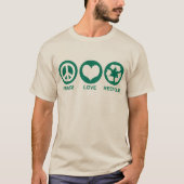 T-shirt Peace Love Recycle (Devant)
