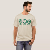 T-shirt Peace Love Recycle (Devant entier)