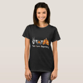 T-shirt Peace Love Respiratory Therapist Skeleton Fun Hall (Devant entier)