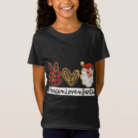 Peace Love Santa Claus Chemises Noël Noël Noël Noë