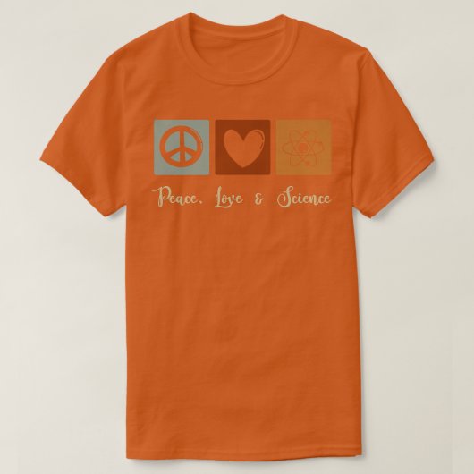 T-shirt Peace, Love & Science Premium (Design devant)