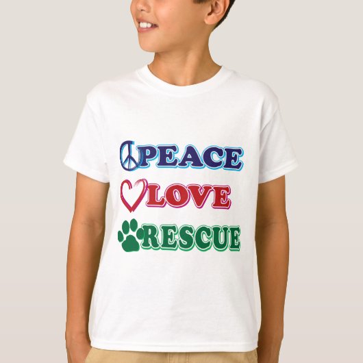 T-shirt Peace Love Secourt (Devant)
