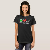 T-shirt Peace Love Secourt Animal Protect Animal Animal Lo (Devant entier)