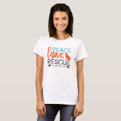 T-shirt Peace Love Secourt Chiens (Devant entier)