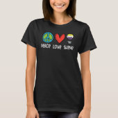 T-shirt Peace Love Shine Non binary Enby Nb Indicateur Non (Devant)