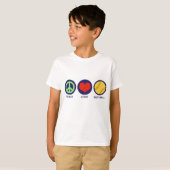 T-shirt Peace Love Softball (Devant entier)