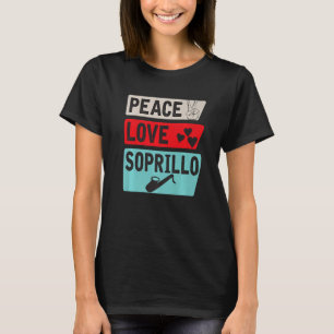 T-shirt Peace Love Soprillo Instrument de musique Soprillo