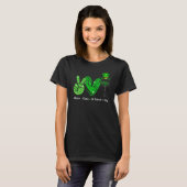 T-shirt Peace Love St Patrick's Day Cheer Drinking Shamroc (Devant entier)
