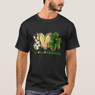 T-shirt Peace Love St Patricku2019s Journée Femmes Filles 