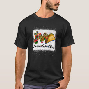T-shirt Peace Love Tacos Cute Taco Mardi Cuisine mexicaine