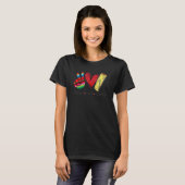 T-shirt Peace Love Tamales Mexicaine (Devant entier)