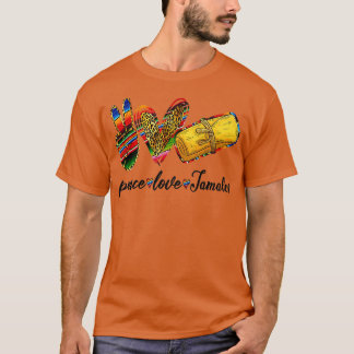 T-shirt Peace Love Tamales Shirt Tamales Mardi Mexicaine F