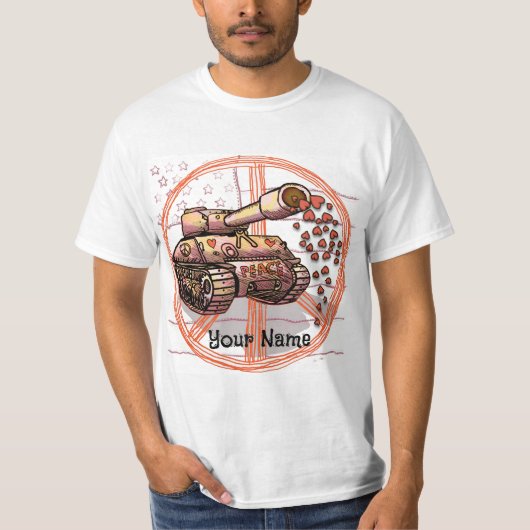 T-shirt Peace Love Tank (Devant)