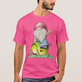 T-shirt Peace Love Tennis Gnome 2021 Automne Tennis Joueur