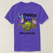 T-shirt Peace Love Tennis Stepmère Life Maman Grand-mère L (Design devant)