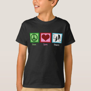 T-shirt Peace Love Theater Enfants