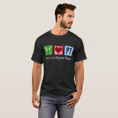 T-shirt Peace Love Thérapie physique PT (Devant entier)