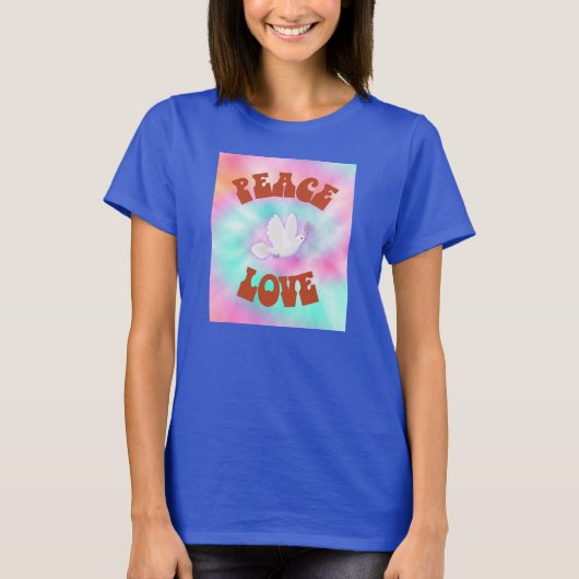 T-shirt Peace Love Tie Dye (Devant)