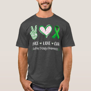 T-shirt Peace Love traitement rénale sensibilisation aux