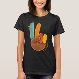 T-shirt Peace Love Turquie Merci Turquie Main Sign Merci