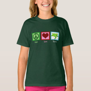 T-shirt Peace Love Turtles mignonne tortue de mer Girls