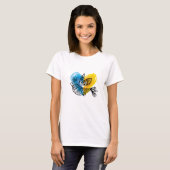 T-shirt Peace Love Ukraine Nightingale (Devant entier)