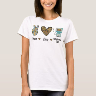 T-shirt Peace Love Ultrasound Tech Sonographie