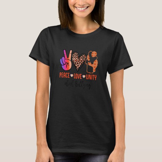 T-shirt Peace Love Unity End Bulbing Kindness Be Kind Ant (Devant)