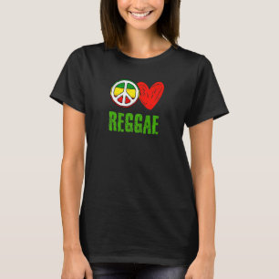 T-shirt Peace Love Unity Reggae Roots Jamaïque Rasta Regga