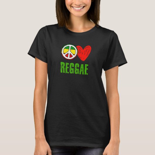 T-shirt Peace Love Unity Reggae Roots Jamaïque Rasta Regga (Devant)