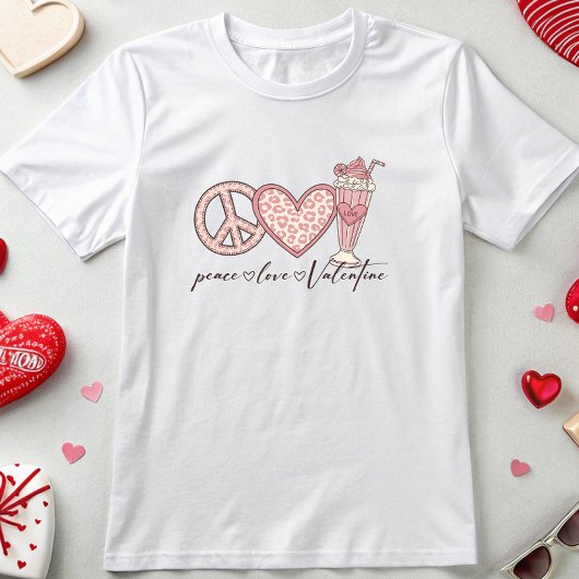 T-shirt Peace Love Valentine